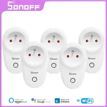 SONOFF 1-4PCS S26R2 WiFi Smart Plug Bezdrôtový Smart Zásuvky Prepínač Načasovanie Smart Hlas, Diaľkové Ovládanie cez eWeLink Google Alexa