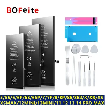 BoFeite Batéria Pre Apple iPhone X 6 7 8 Plus 11 12 13 14 Pro 14plus XR XS MAX Mini SE2 5S 5C SE 6S 6Plus 7Plus Lítium-Bateria