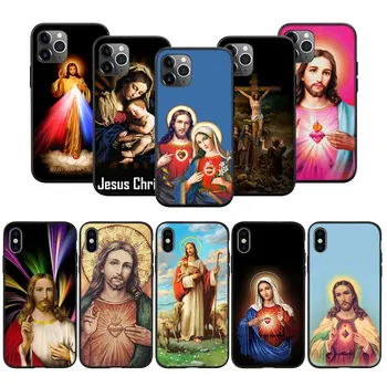 ER62 Ježiš Kristus Kresťan Mäkké Silikónové puzdro pre iPhone 15 14 13 12 11 Pro Max Mini Plus