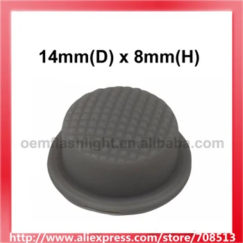 14 mm(D) x 8 mm(H) Silikónové Tailcaps - Sivá (10 ks)
