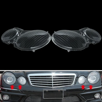 2 KS predné svetlo Jasné, Tienidlo Objektívu Kryt Pre Mercedes Benz TRIEDY E W211 E320 E350 2002-2008