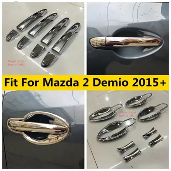 Exteriér Mimo Dverí Vytiahnuť Doorknob Rukoväť Miska Dekorácie Rám, Kryt Výbava Vhodné Pre Mazda 2 Demio 2015 - 2021 Príslušenstvo