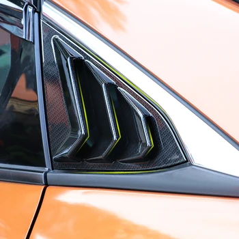 2 KS ABS Zadné Štvrtiny Panel Okno Bočné vetracie štrbiny Uhlíkových Vlákien Farba Otvor Kryt Kotúča, Pre Honda Civic Type R Notchback 2020 2021