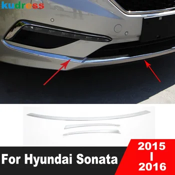 Pre Hyundai Sonata 2015 2016 Chrome Auto Na Prednej Spodnej Bumper Kryt Výbava Racing Spodnej Časti Predného Nárazníka Grily Tvarovanie Pásu Príslušenstvo