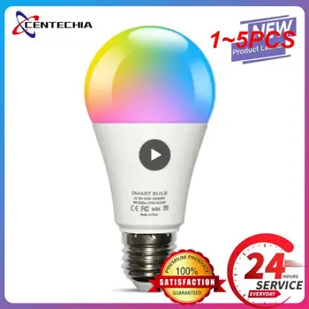 1~5 KS Tuya Smart Svetlo E27 LED Svetlá Žiarovka RGB+WW+CW Stmievateľné Inteligentný Život Hlasové Ovládanie Funguje Alexa Domov