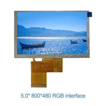 5.0 inch LCD IPS Displej RGB Rozhranie Rozlíšenie 800x480 60 hz Obnovovacia frekvencia 50Pin LCD Farebný Displej LCD Displej