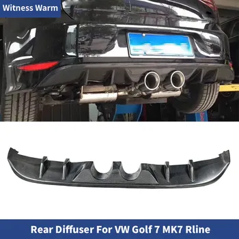 Carbon Fiber Zadný Nárazník Pery Difúzor pre Volkswagen Golf 7 Mk7 Rline Nárazníka R20 Štýl 2014 2015 2016 2017