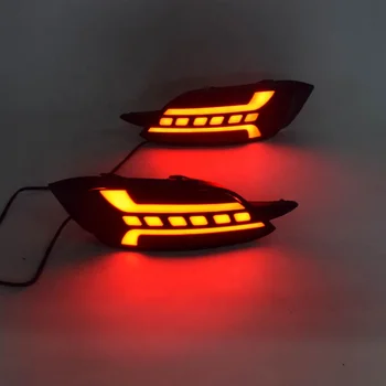 LED Zadný Nárazník Reflektory Svetlo Na Honda Civic 2016 Auto Turn Signál Jazdy Brzdový Lampa