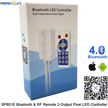 SP601E Bluetooth LED Controller Dual Výstupný Signál Postavený V Mic Adresný Pixelov LED RGB Pásy IOS/Android Aplikácie pre Ovládanie Hudby