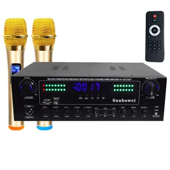 C5200 A1943 Trubice AV-8025BT Diaľkové Ovládanie Bluetooth Karaoke Surround Decooer Jedného Čipu Digital Delay Domov Zosilňovač Zvuku
