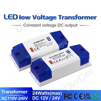 1pcs 24W LED Driver Transformátor 110-240V AC na DC 12V 2.0 DC 24V 1,0 Prepínanie Napájania pre Svetlá Pásy