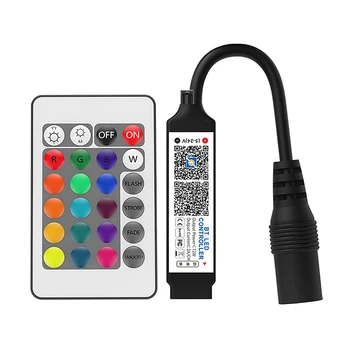 Inovatívne Mini Bluetooth Kompatibilné Radič LED Svetelné Pásy Čas Prepnúť Viac Hudby v Režime RGB Smart APP Control