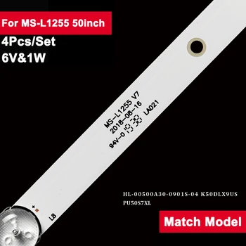 4Pcs/set 50inch 960mm Podsvietenie LED TV Opravu Časti MS-L1255 V7 50